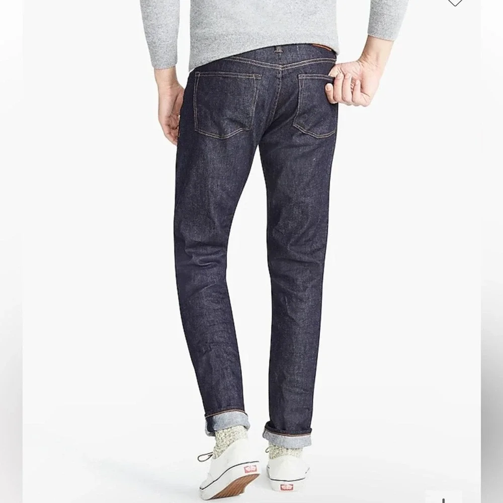 J. Crew 484 Slim-Fit Jeans in Stretch Resin Rinse‎ Japanese Denim Sz 44 x 34 NEW